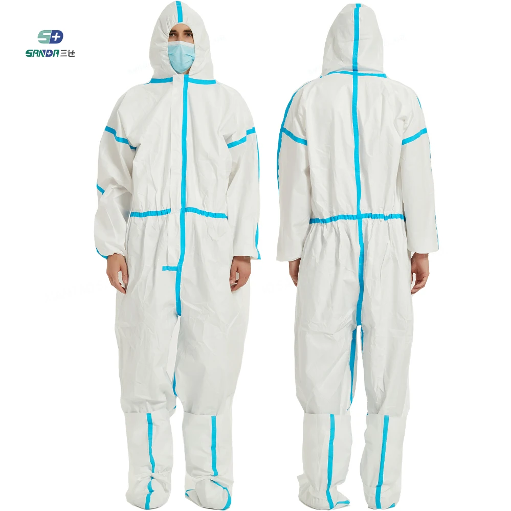 High Performance Medical Protection Clothing Suit Isolation Gown Disposable Nonwoven Coverall For Hospital