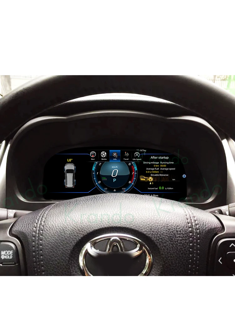 12.3' Digital Cluster for TOYOTA Highlander 2015 - 2019 Digital Dashboard Panel