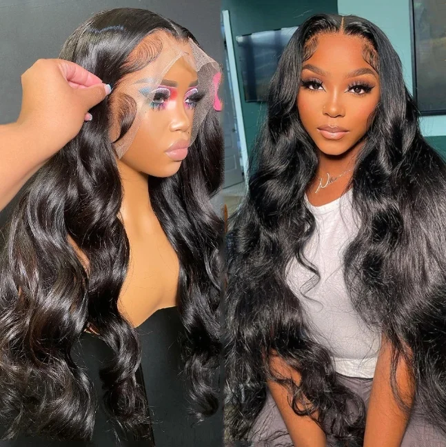 Glueless Body Wave Wigs Human Hair Lace Front Raw Indian Hair Body Wave Human Hair Wig Invisible Knot Pro Verified Dropship Wigs