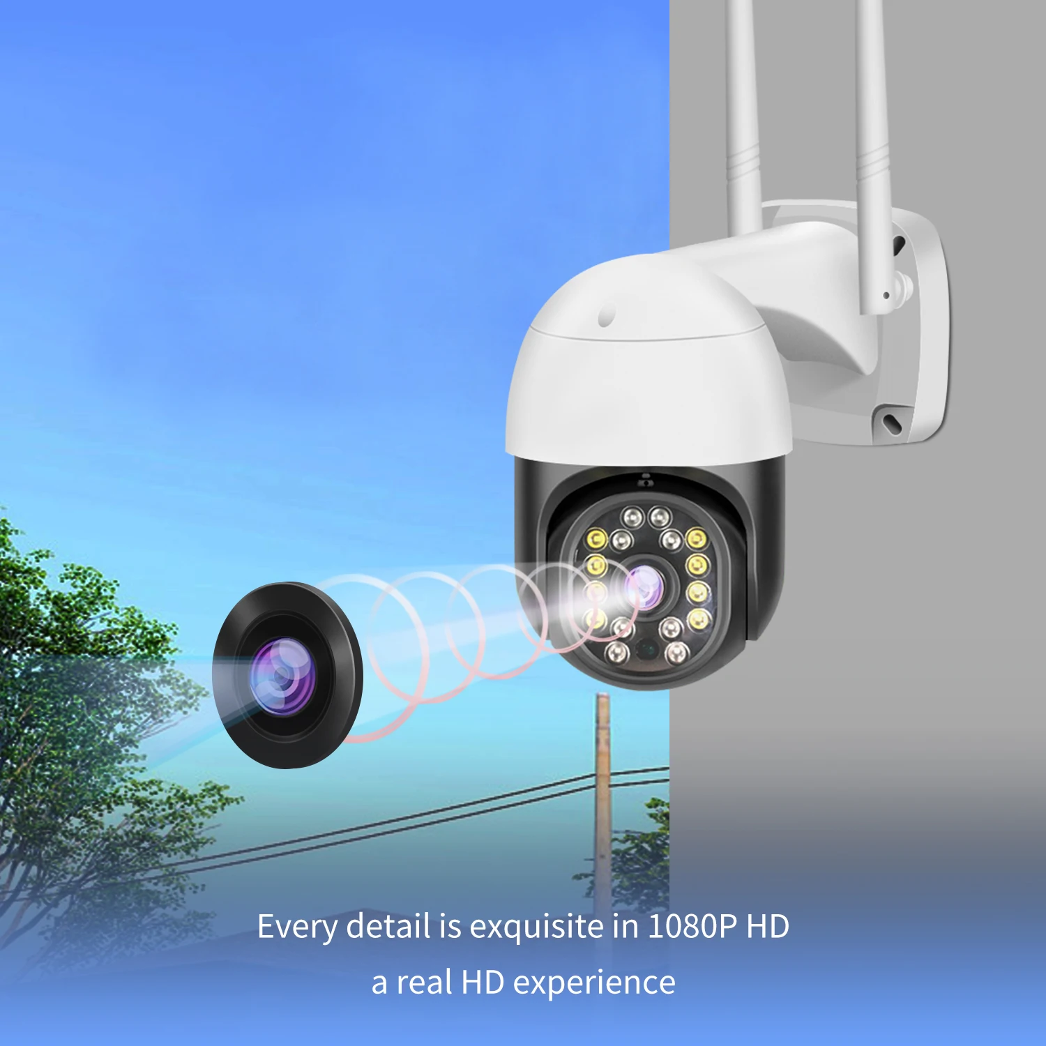 Инновационная Водонепроницаемая камера видеонаблюдения 360 градусов 4K IP Wi-Fi сетевая PTZ-камера безопасности