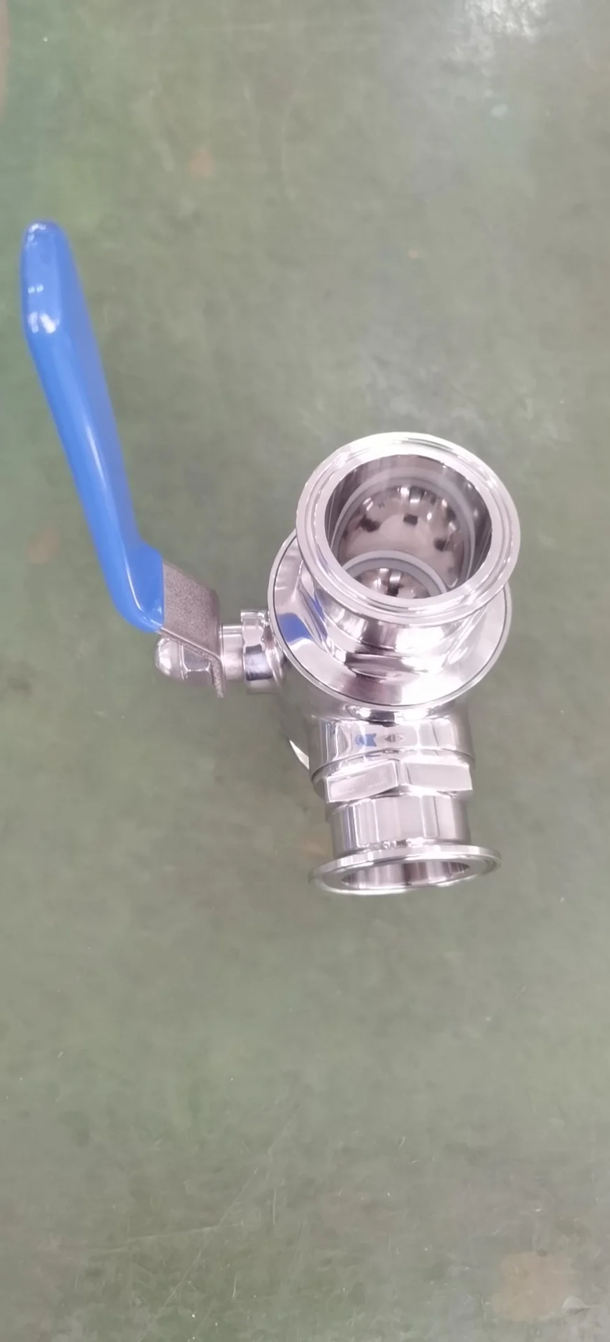 Stainless Steel  L Type DIN Series Sanitary Tri Clamp 3-Way ball Valve