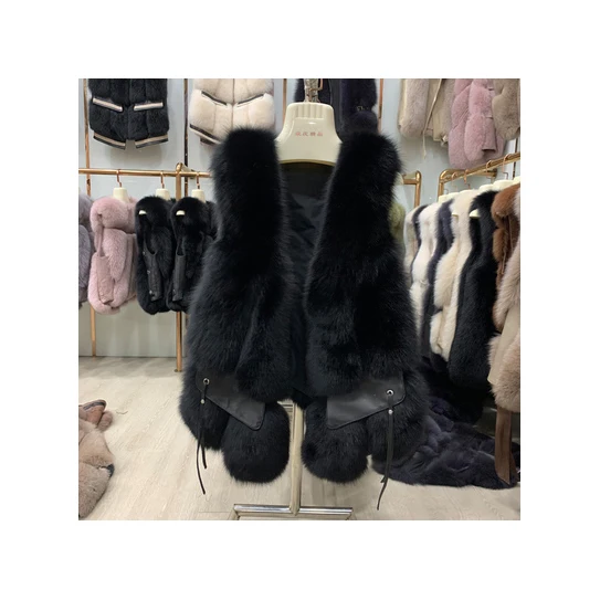 Women Fashion Coats Winter And Fall Coat Women Long Fur Coat Fox Fur Vest