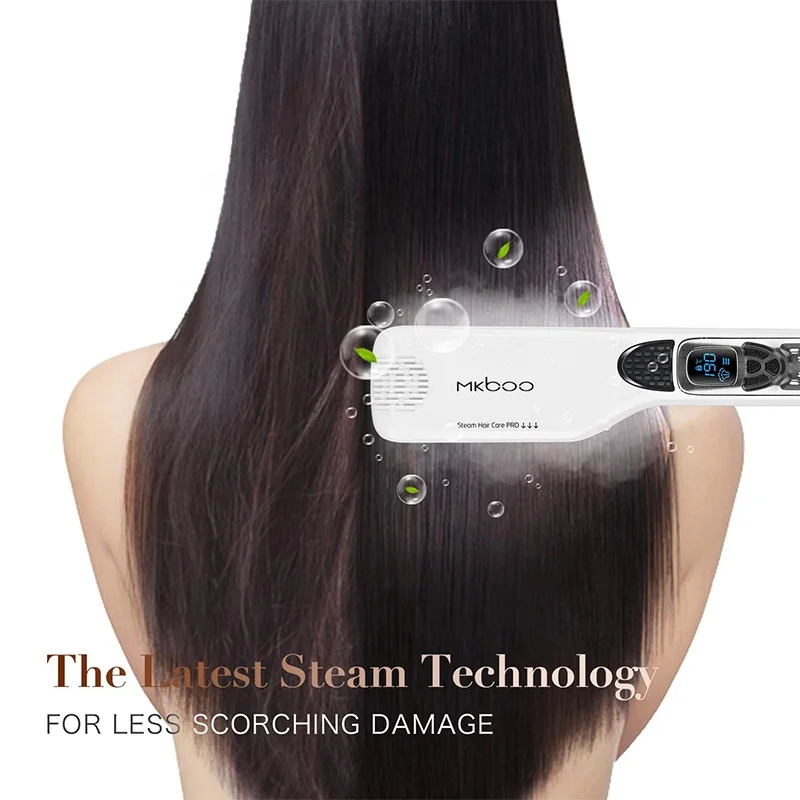
LCD Digital Display Mkboo New design salon equipment steam hair straightener hair straight iron 
