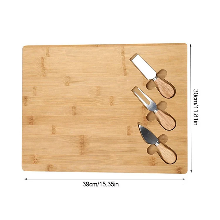 
Bamboo Cutting Board Durable Tough Healthy Cheese Boards Breakfast Gourmet Fruit Plate 