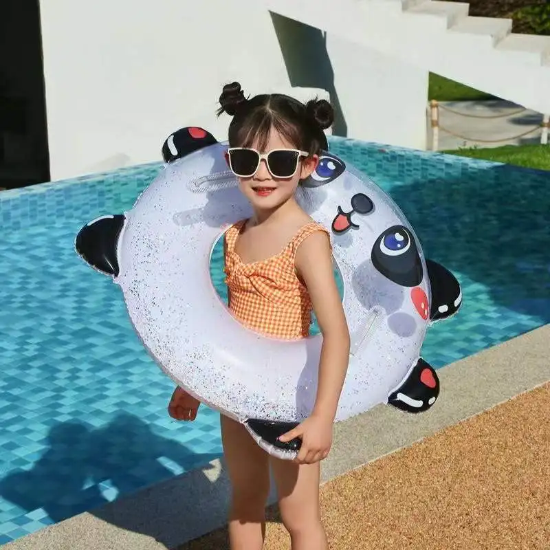 A special shape unique inflatable for child Panda swimming ring