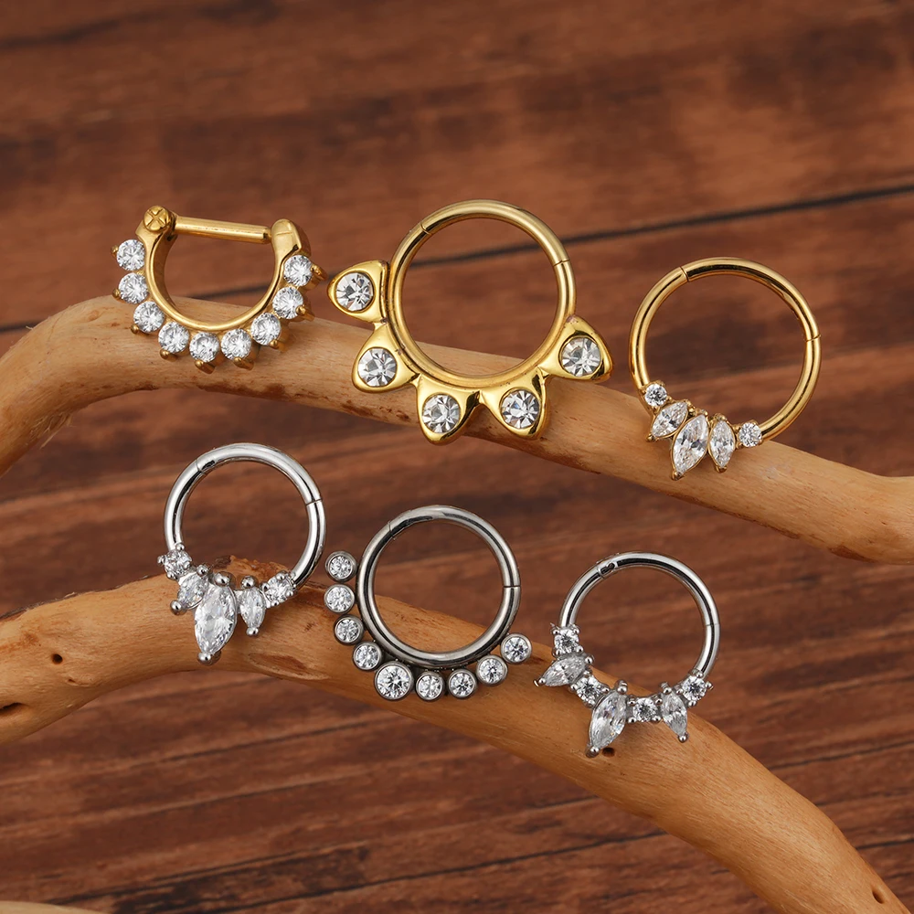 Factory Price Stainless Steel Nose Hoop Ring Septum Ear Cartilage Tragus Helix Piercing Jewelry