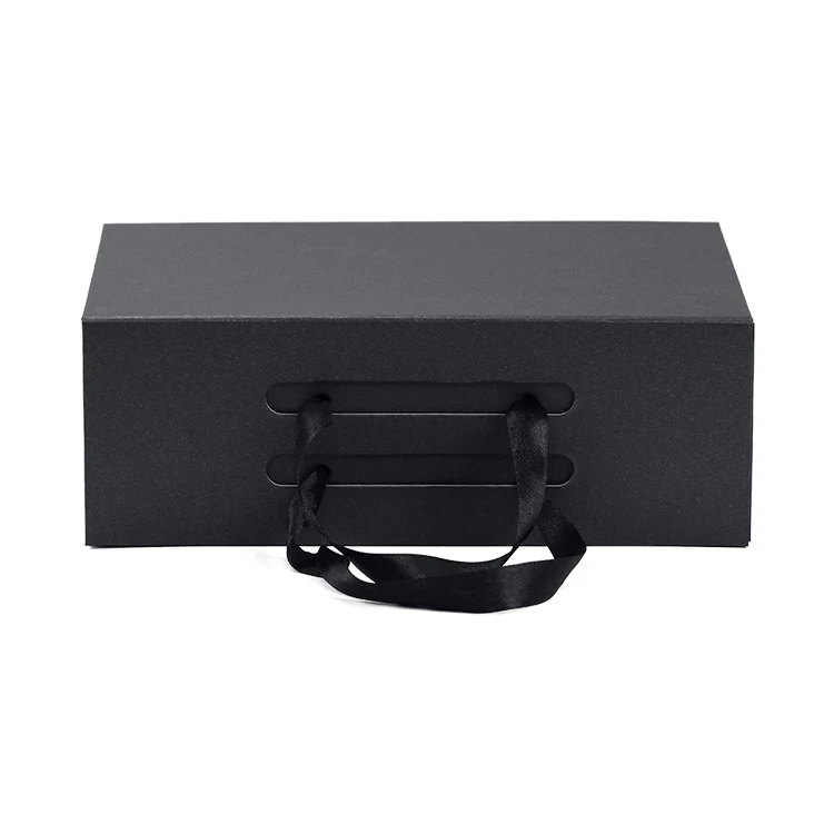 Роскошная картонная одежда на заказ подарок черная упаковочная коробка