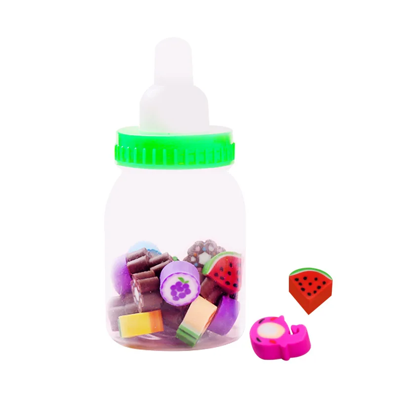 Fruit  Erasers for Kids School Office Stationery Plastic Color Pencil Rubber Erasers  Material Type