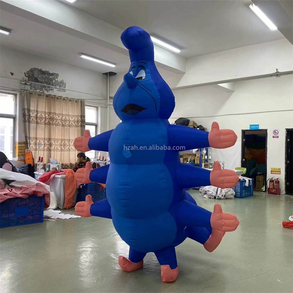 Walking inflatable blue caterpillar costume suit for Alice in wonderland decorations