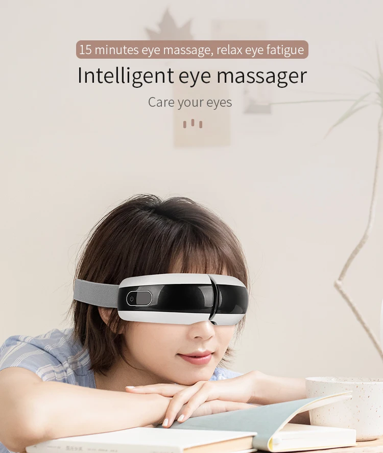 New Product 2024 3D Visualization Eye Care Massager Rechargeable Wireless Eye Massager Smart Foldable