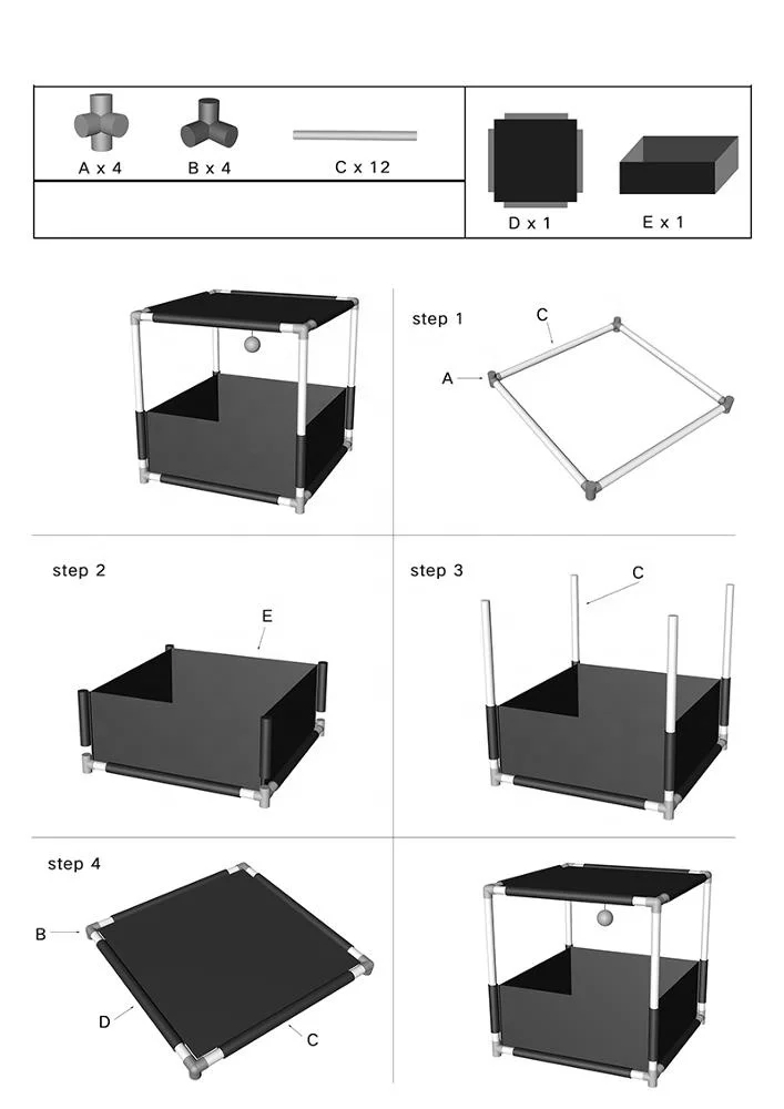 
Double layer felt cat lounge DIY luxury woven cat bed with bell ball toy 