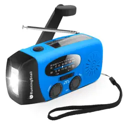 Amazon hot selling FM AM FM WB weather forecast sos alarm light hand crank solar power outdoor adventure portable radio