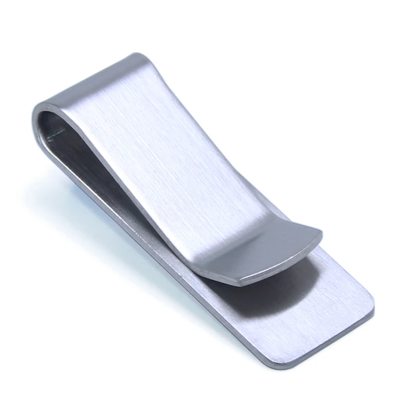 
52*20mm Promotional Silver Strong Cash Clips Purse Cash Holder Flat Polished Thicken Stainless Steel Metal Money Clip Wholesale 
