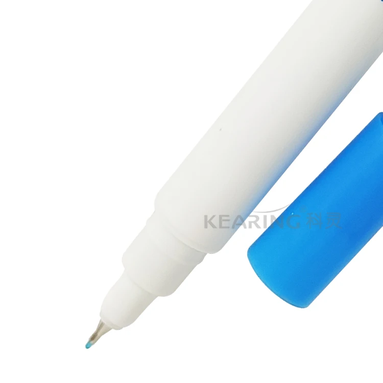 Kearing Blue Dual Tip 0.5 1.0mm Water Erasable Pen Wash Off for Temporary Marking Fabric  Pattern Making WB1005