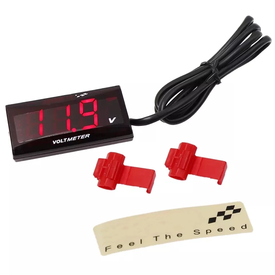 Универсальный Мотоцикл вольтметр с ЖК-дисплеем мини напряжение измерительный прибор с цифровым дисплеем других мотоциклы аксессуары