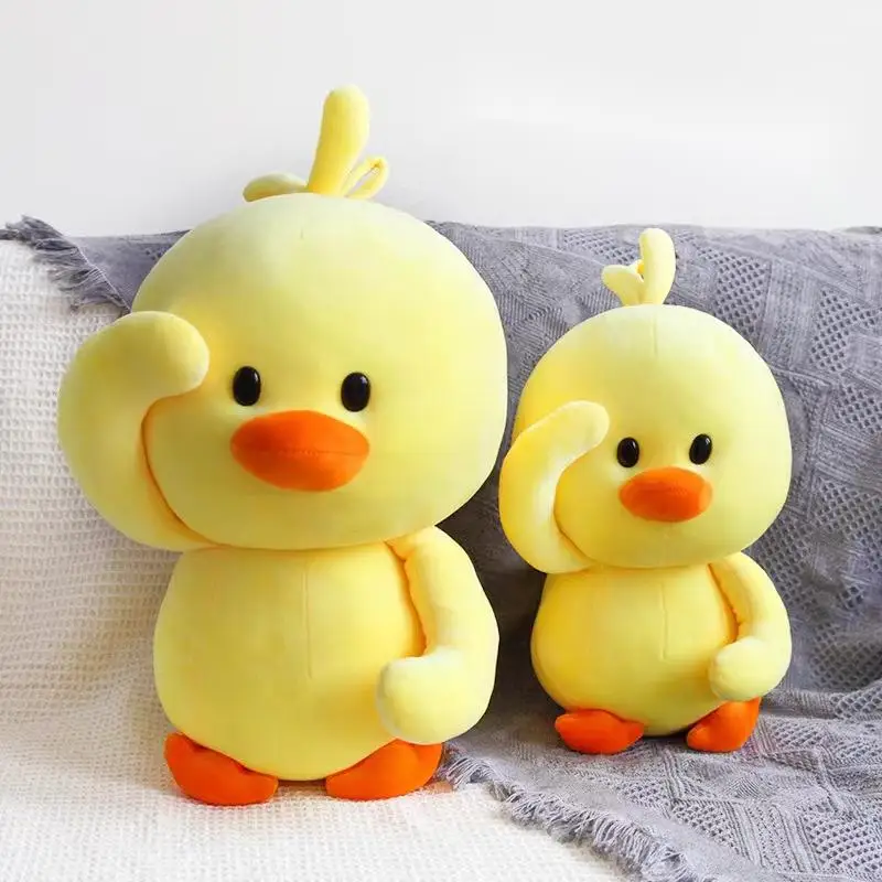 Cute little yellow duck pillow doll plush toy girl birthday gift small puppet doll
