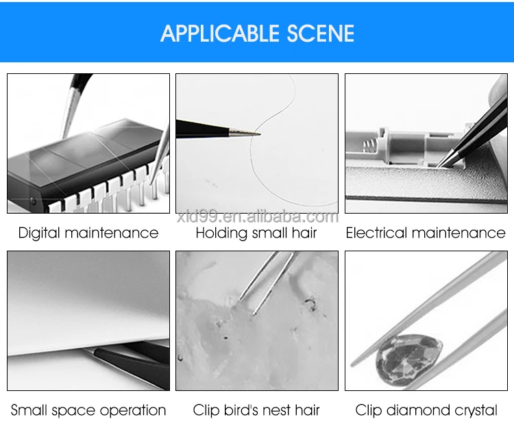 Wholesale Multiple Types Anti Static Precision Black Stainless Steel Tweezer