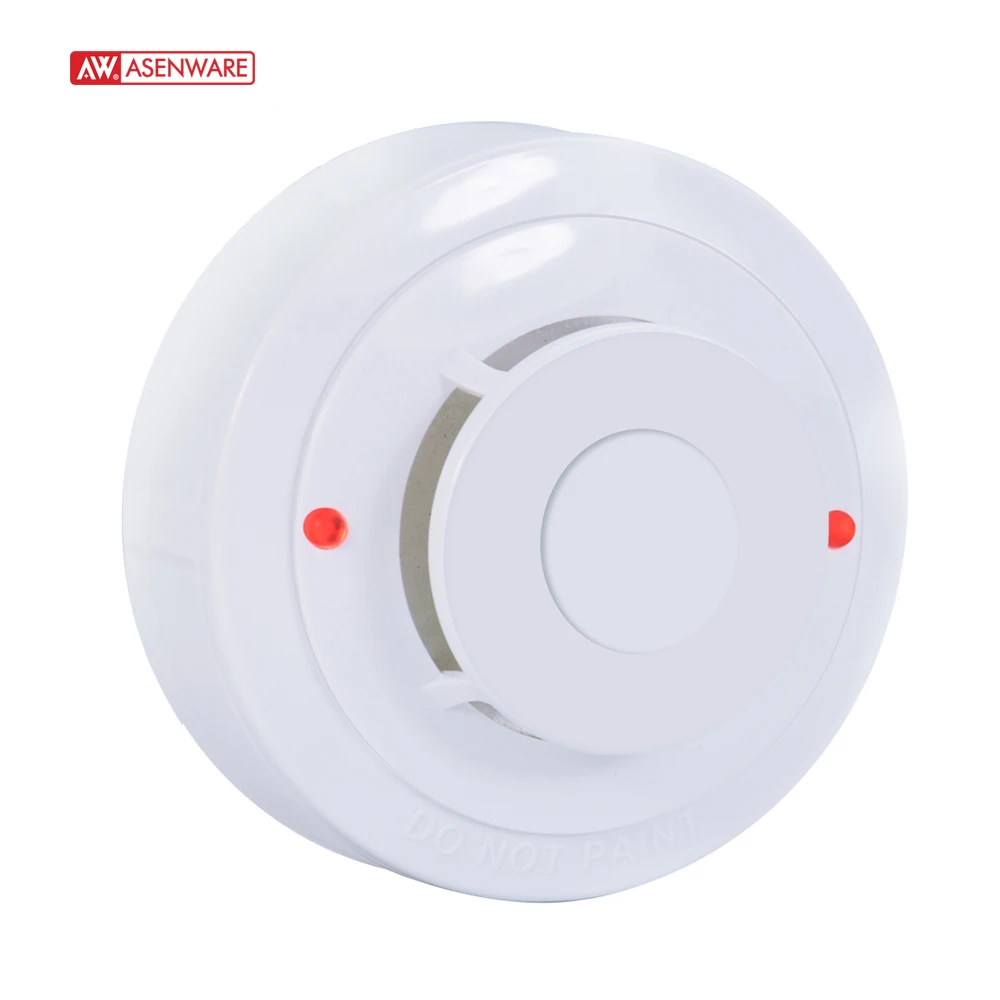 Fire Alarm System Conventional Smoke Detector And Sensor White Led Light  24V 2wire CE OEM