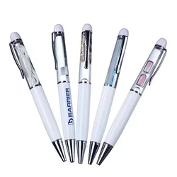 Accept Custom PVC Sheet Oil-Filled Creative Liquid Pen Cartoon Animal Oil-Filled Pen Floating Liquid Pen Advertising Pen