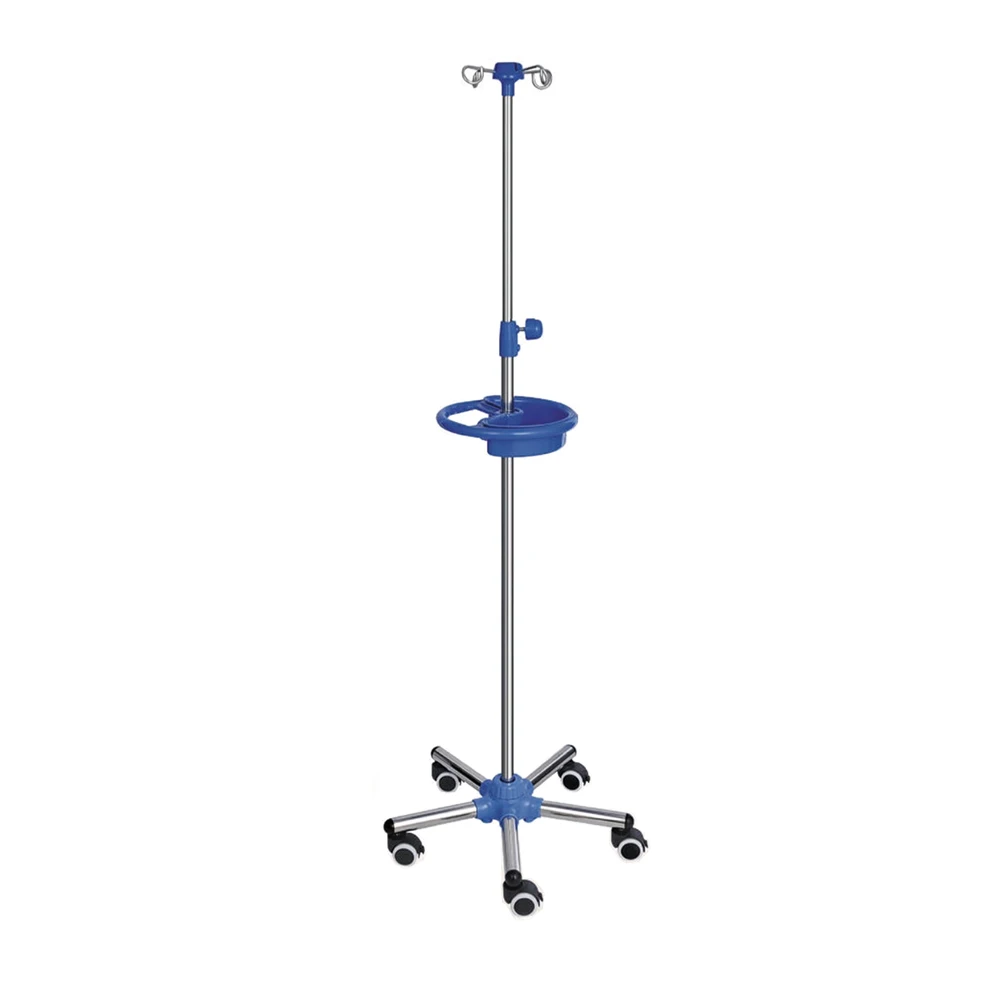 Stainless Steel Medical Hospital Iv Pole Stand Infusion Pole Stand Can Adjust Height