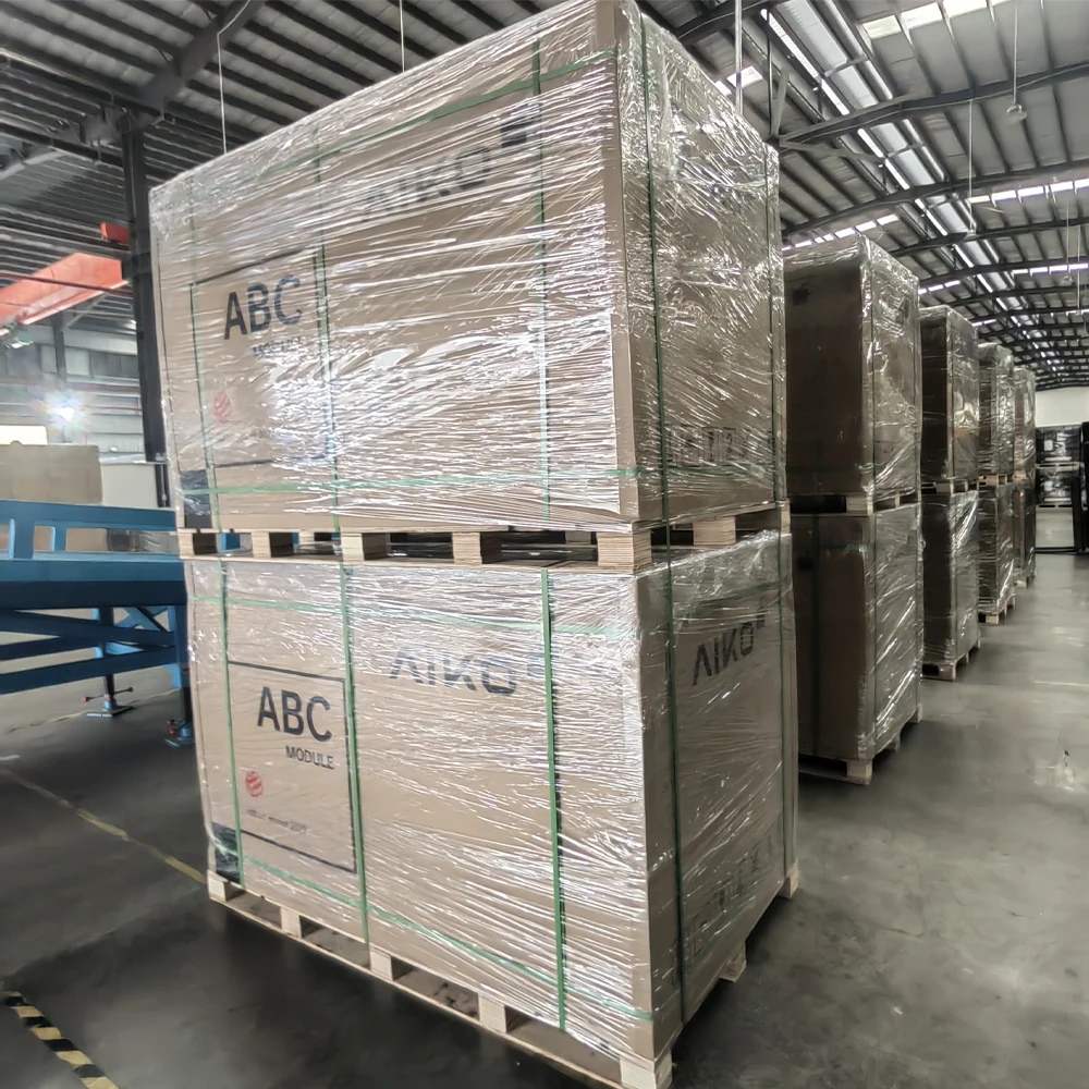 Aiko ABC Cell 440W-470W Aiko-A-Mah54Db полностью черное двойное стекло фотогальванический склад Роттердам солнечные панели для солнечных батарей Sysrtem