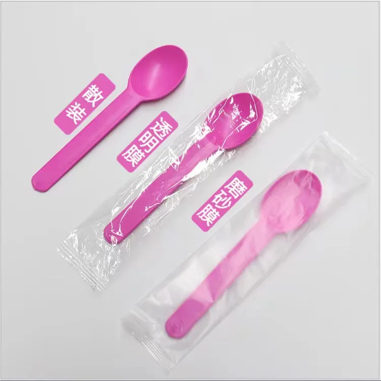 100% biodegradable disposable PLA ice cream spoons yogurt spoons