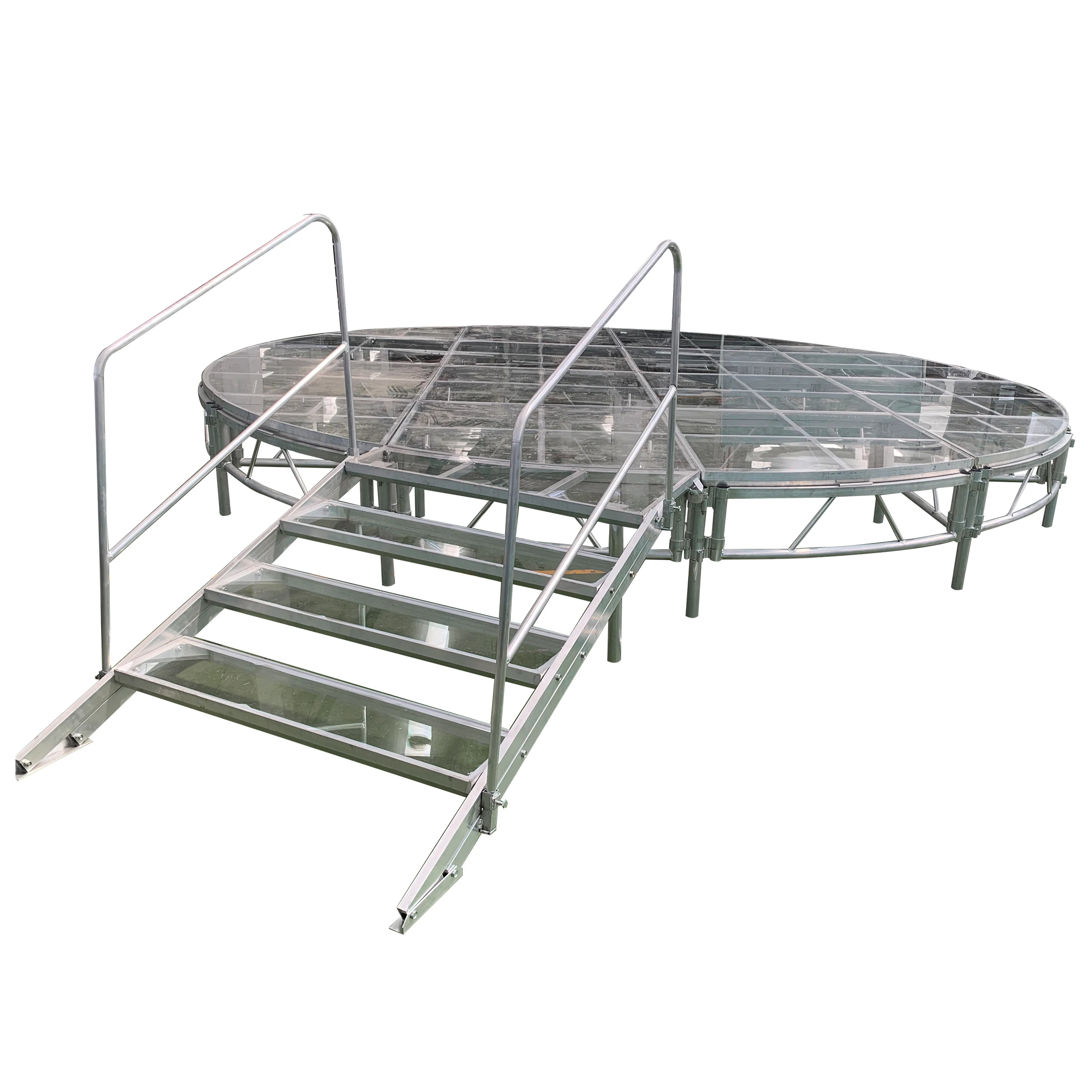 Dragonstage Adjustable Acrylic Platform Aluminum Fashion Show Portable Stage for Wedding & Exhibition  & Entertainment Equipment