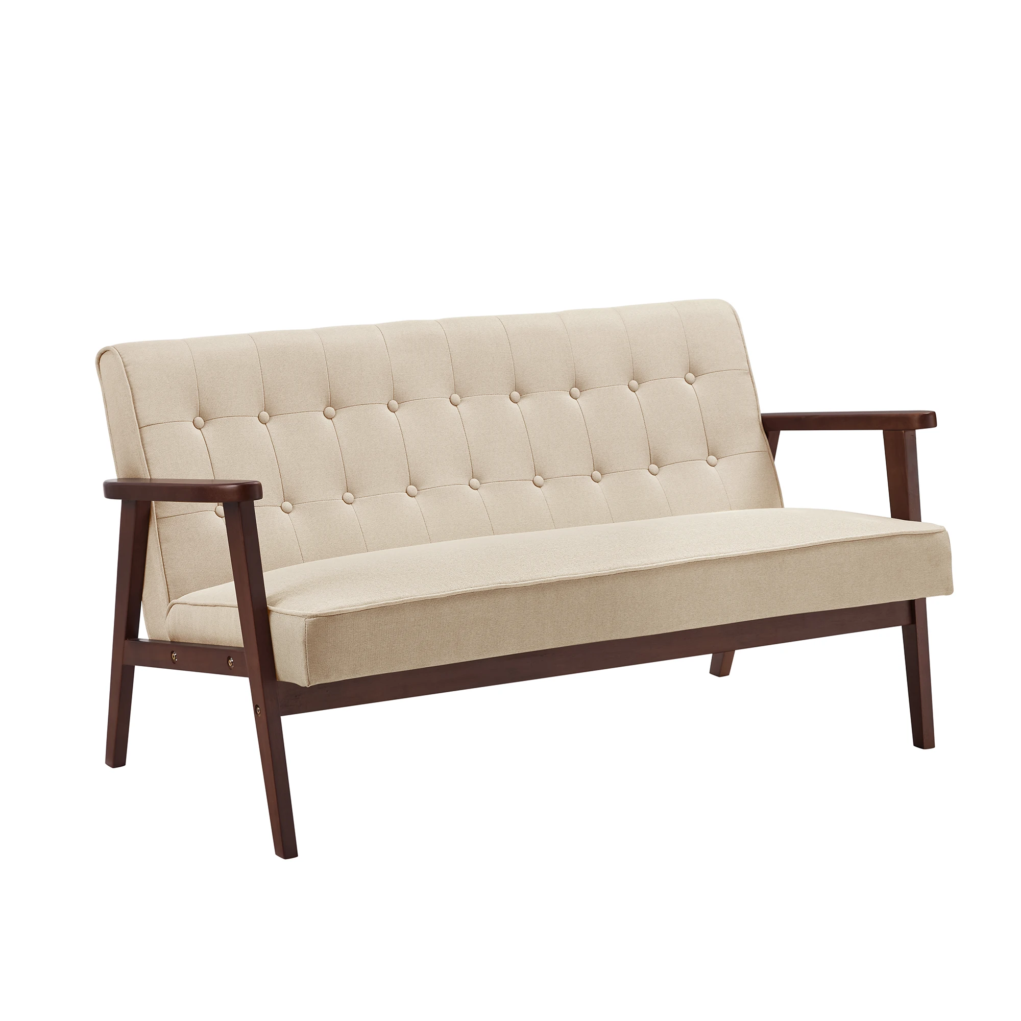 SONGMICS Modern Fabric Loveseat Sofa Upholstered Upholstered 2-seat Accent Leisure Chair