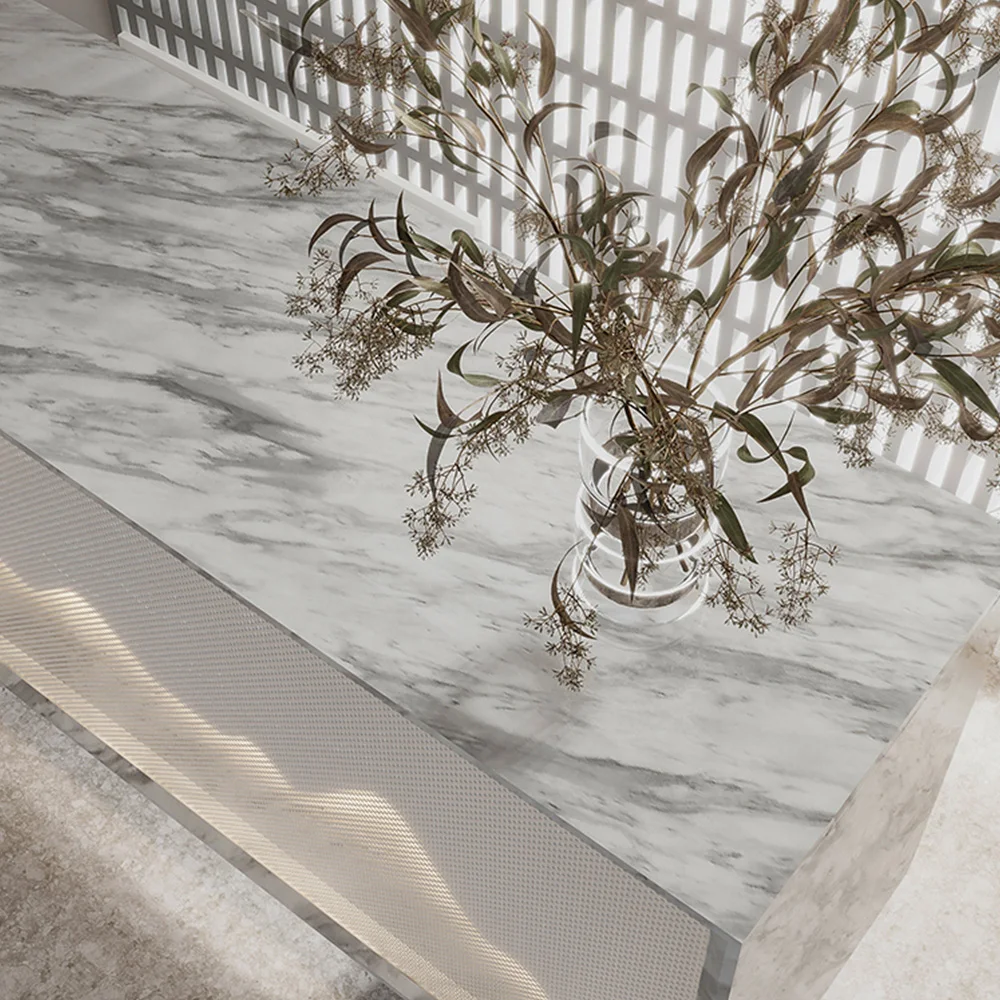 New Style Retail Boutique Shop Reception Furniture Stone Store Checkout Counter Cashier Table For Clothing Shop