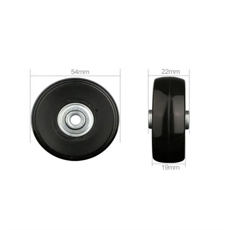 High quality 54*19mm PVC universal accessories wheels for suitcase