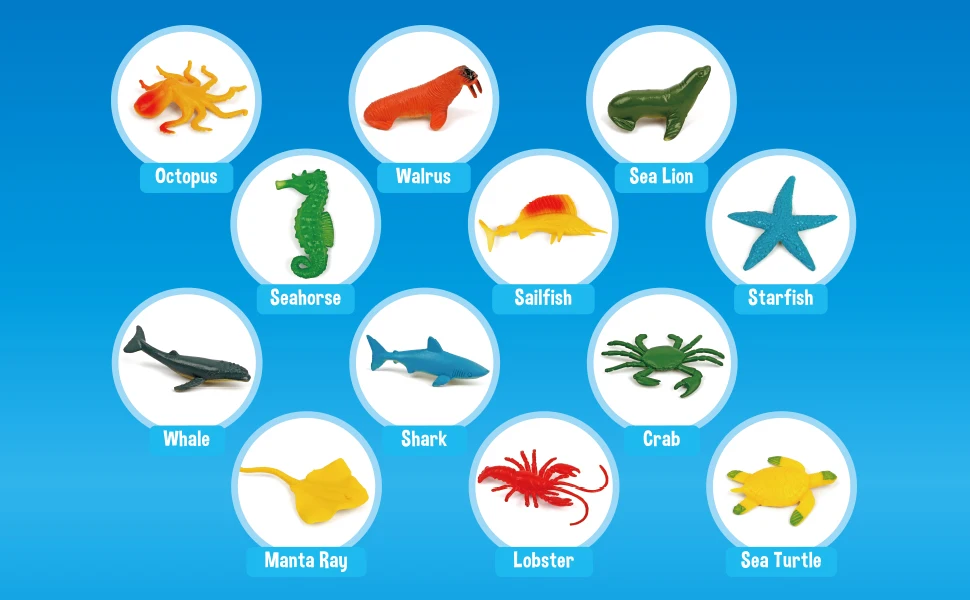 STEM Education Science Activities Toys Marine Organism Ocean Fish Dig Kit Excavate 12 Sea Life Fish Toys Science Kits