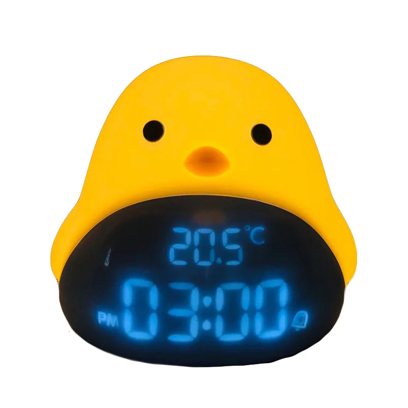 2021 Hot Sale Rechargeable Animal Silicone Baby Led Night Light Desk & Table Timing Alarm Clock