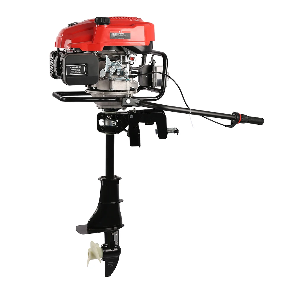 Fisherman used boat to fish haitang lake 196cc outboard engine