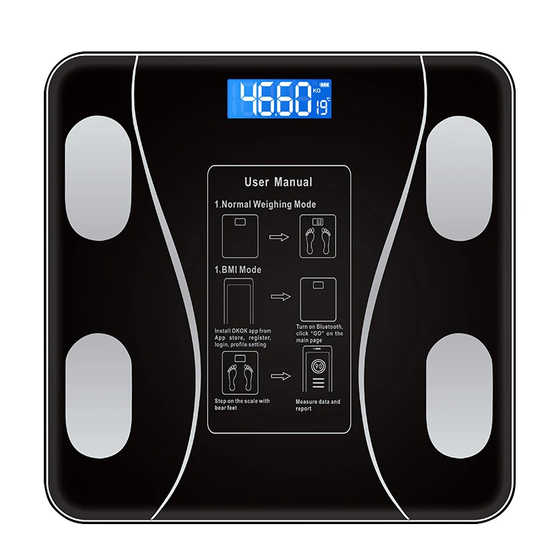 Bascula Balanza Digital Peso Corporal Smart Body Fat Weight Scales 180KG BMI Electronic Balance Bathroom Scale Weighing Scales