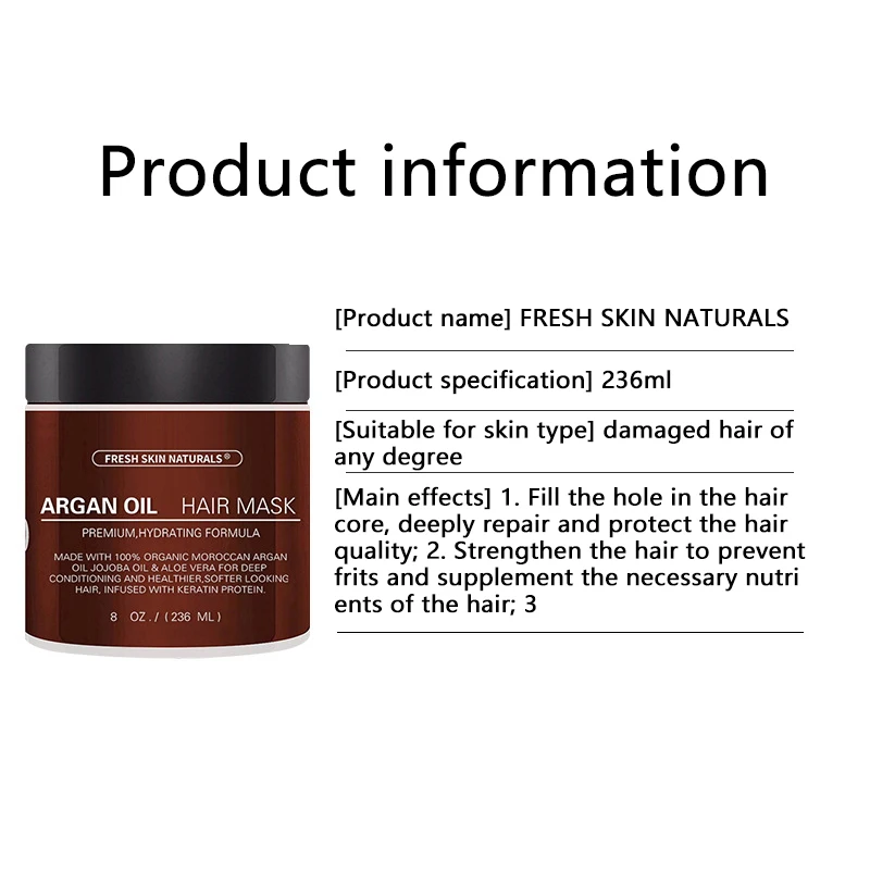 Organic spa relaxer smoothing mask Protein rebonding hair treatment cream
