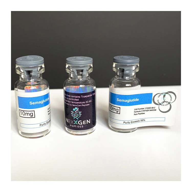 Peptideslabel 3-черная печать приятный дизайн маленькая бутылка клейкая этикетка 2 мл флакон наклейка для упаковки пептидов