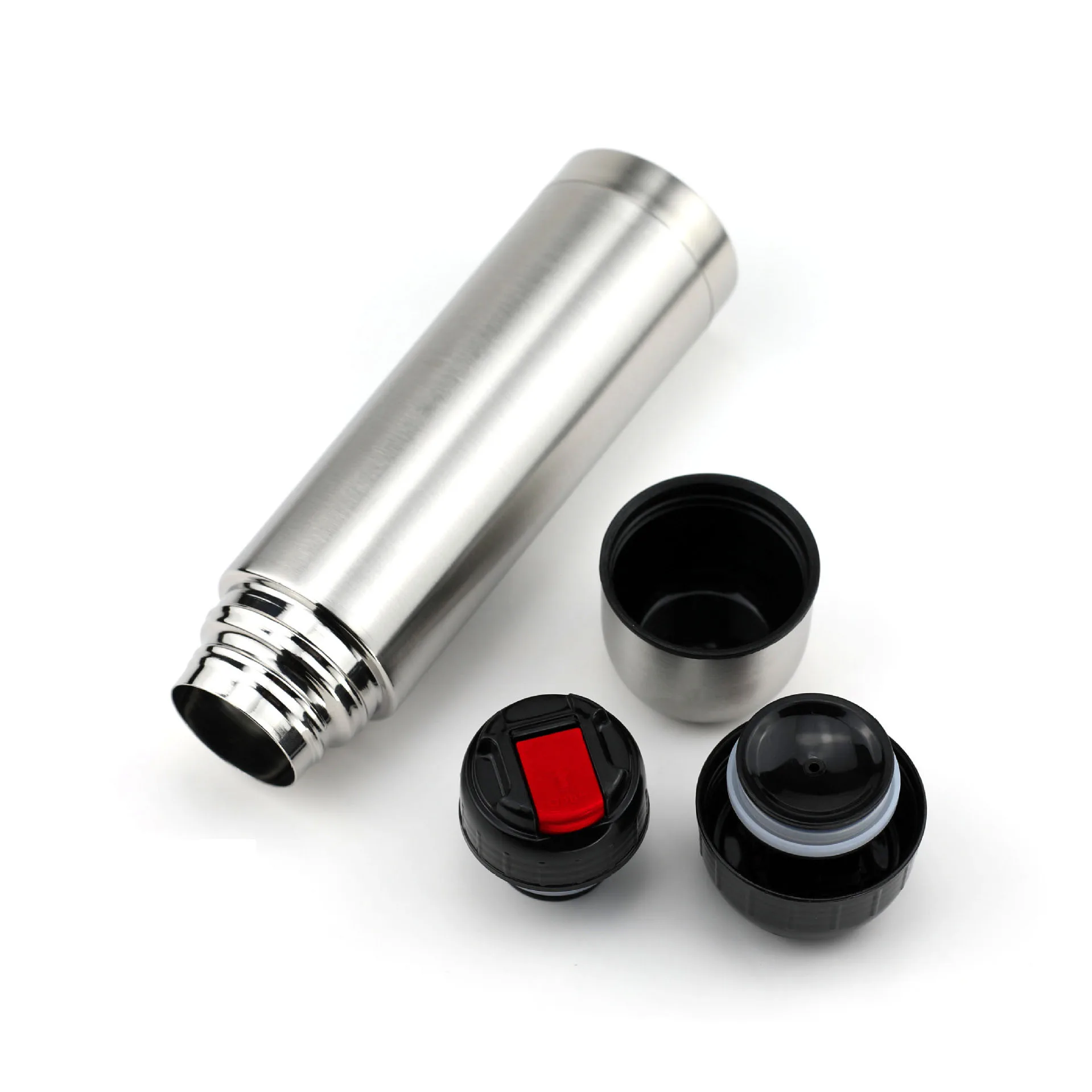 Bullet Double Waled Stainless Steel Vacuum Flask Thermos  with push spout opener