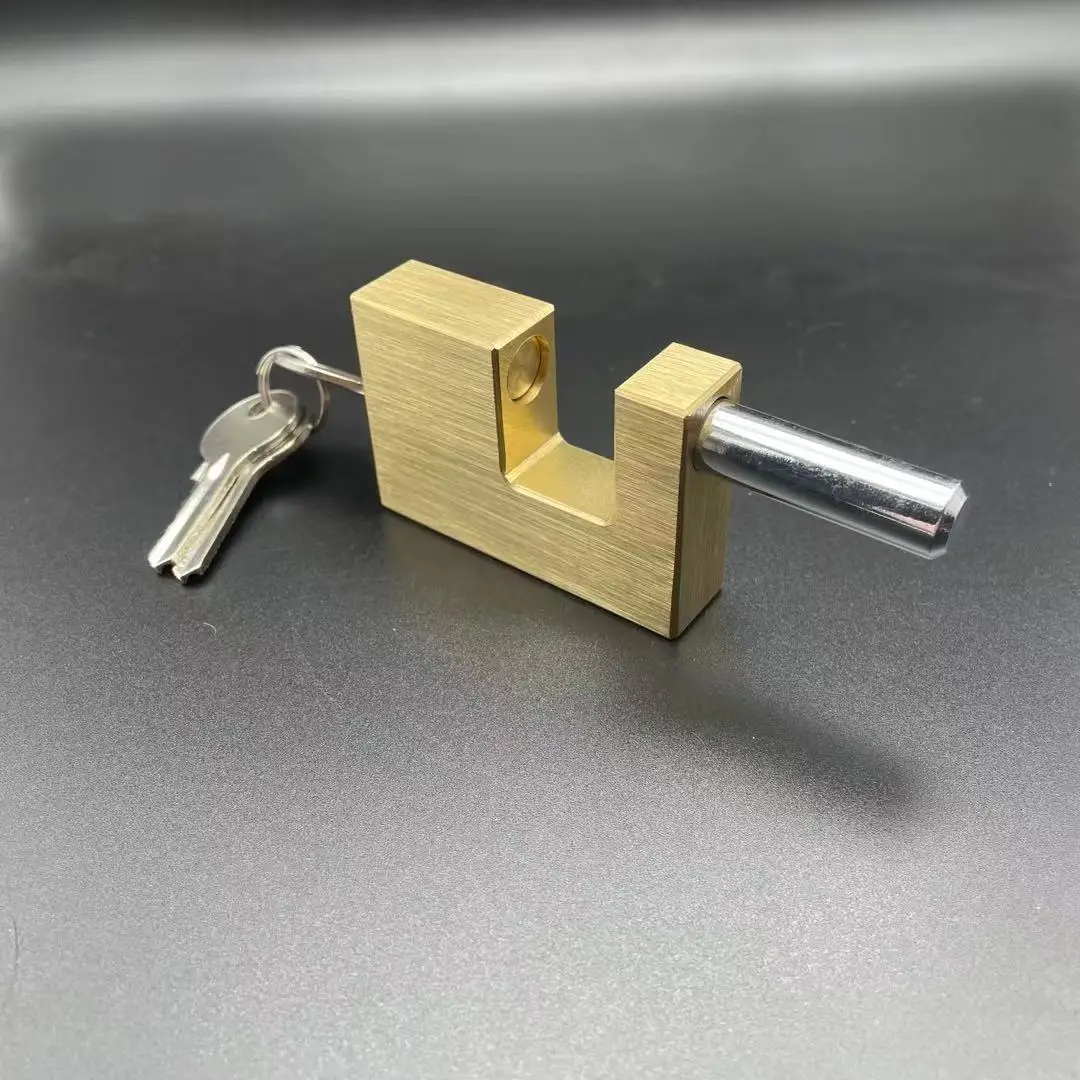Sample available 75mm rectangular brass padlock security cheap square lock