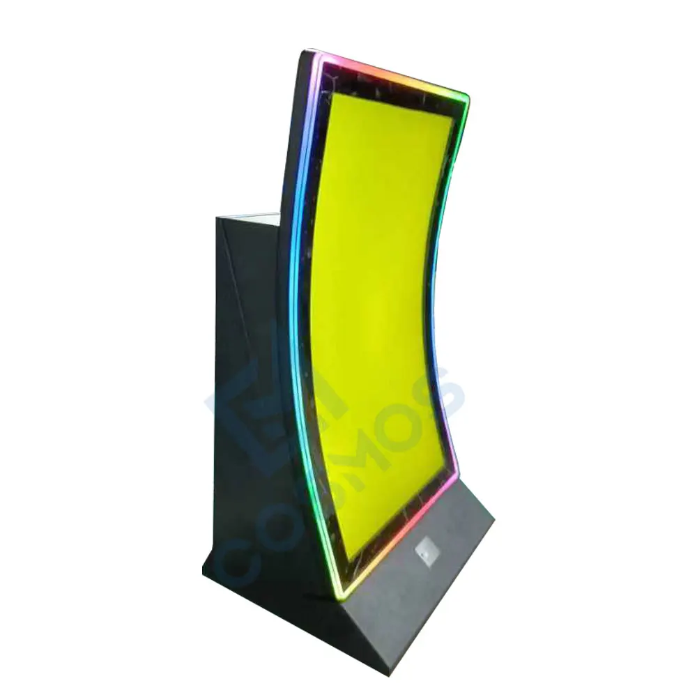 RGB light Customized 32 inch vertical C curved touch screen amusement arcade coin operated bartop skill game cabinet