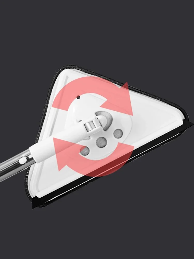 Microfiber Triangular Mop Lengthen Glass Ceiling Clean Mop Kitchen Wall Flat Floors Windows Double Side Brush Home Cleaning Tool