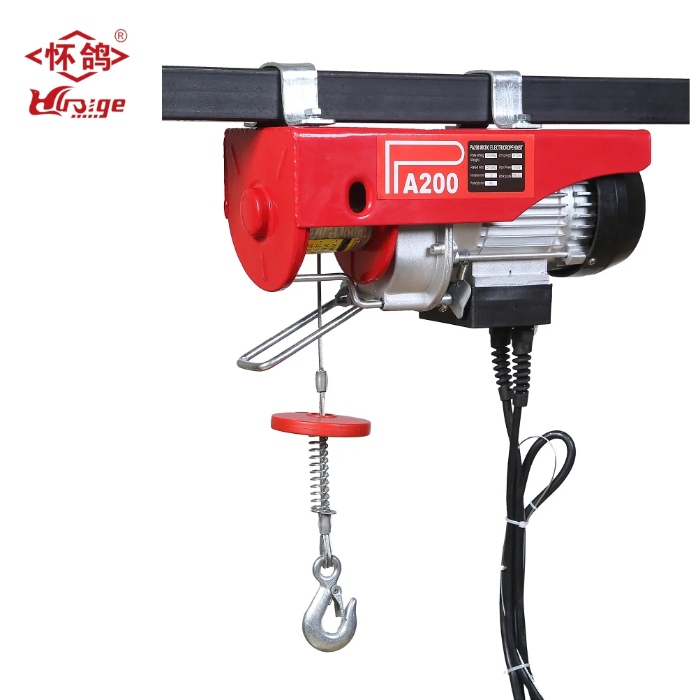 Mini Electric Construction Crane 220v CE Certified Hoist Winch 1000kg