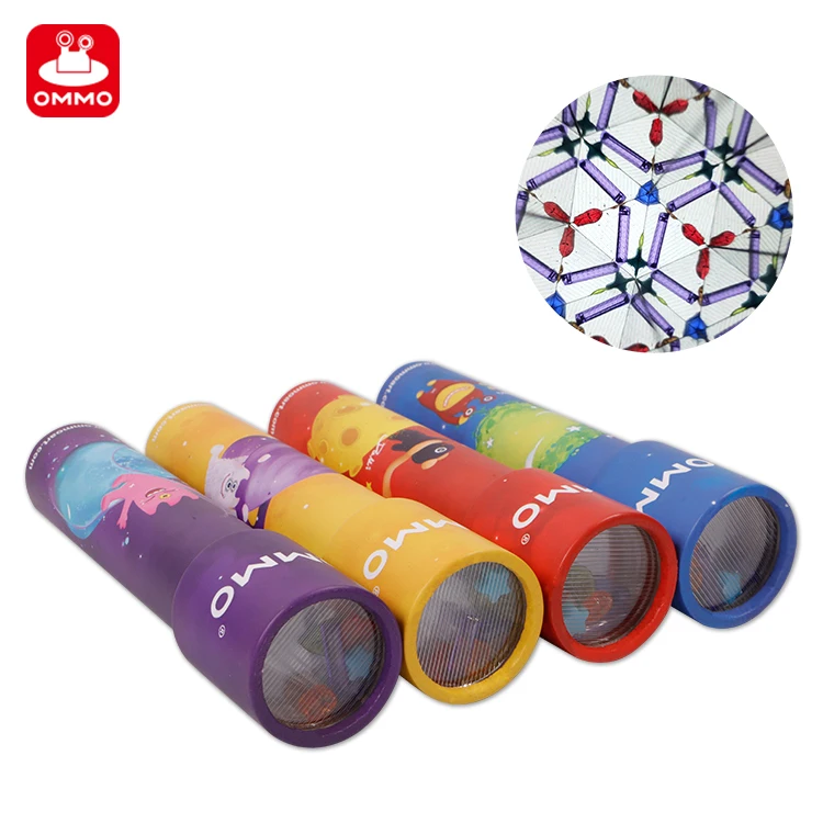 Customized Waterproof Cylinder Craft Surface Film Paper Printing Classic Childhood Kaleidoscope Toy for Kids