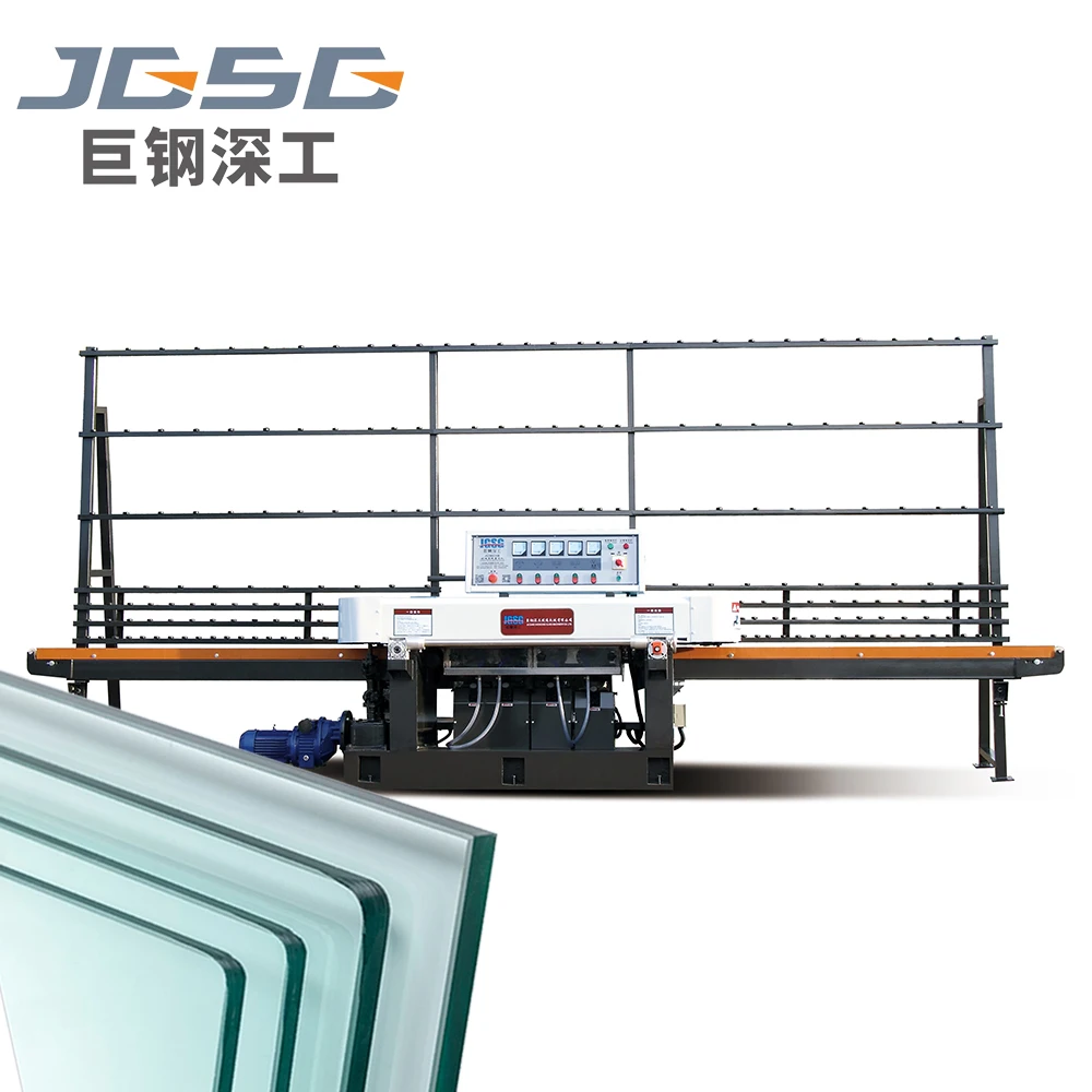 Multifunction 4 motors horizontal glass miter edging machine production grinding and polishing glass beveling machine