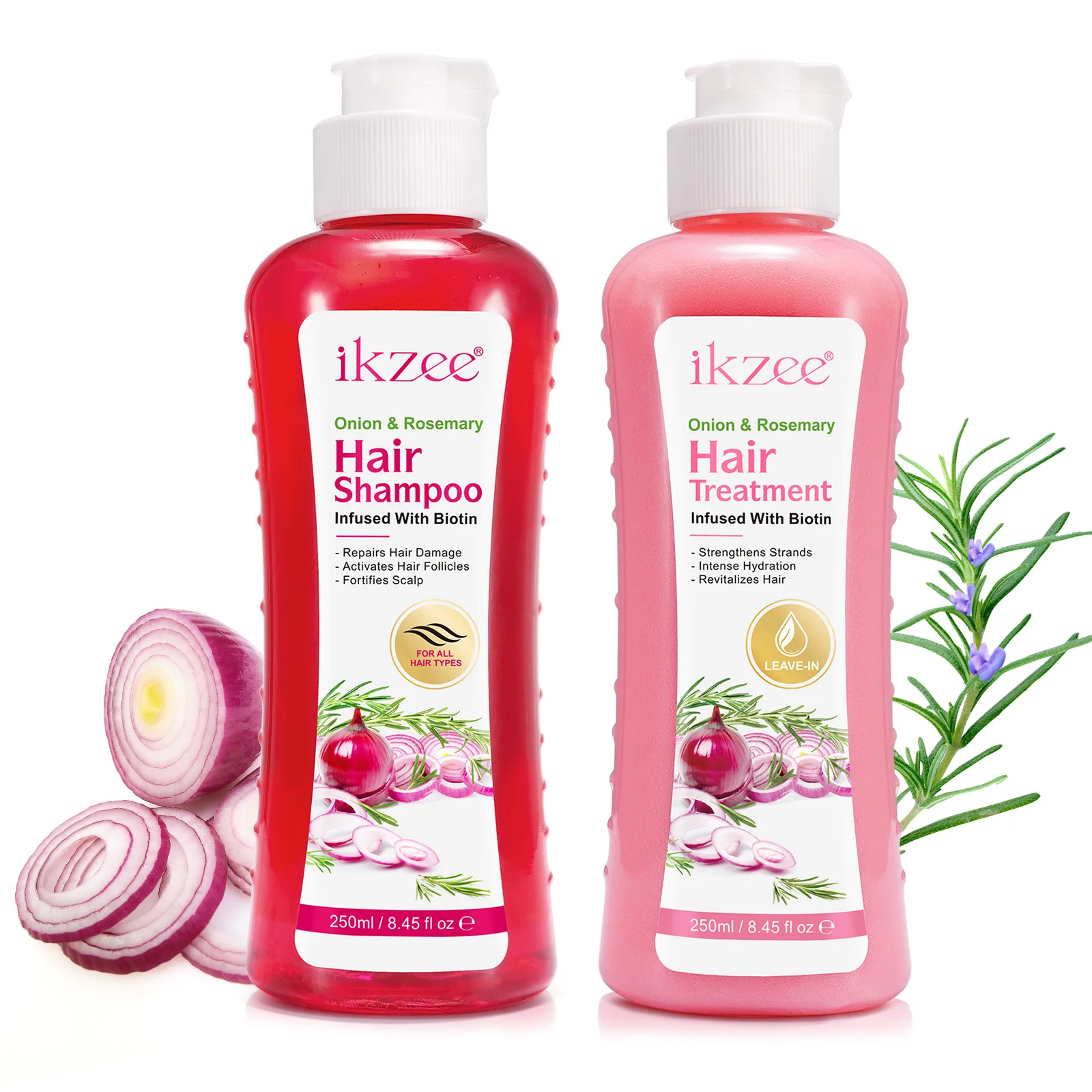 Private Label Hair Treatment Natural Original Onion Biotin Rosemary Shampoo and Conditioner Set for Hair Growth Stronger