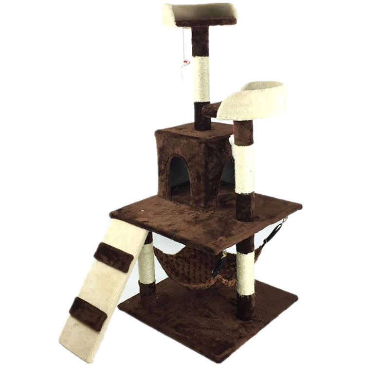 Wholesale Indoor Multilayer Board Medium Pet Cat Climbing steps Frame Modern Cat Tree House
