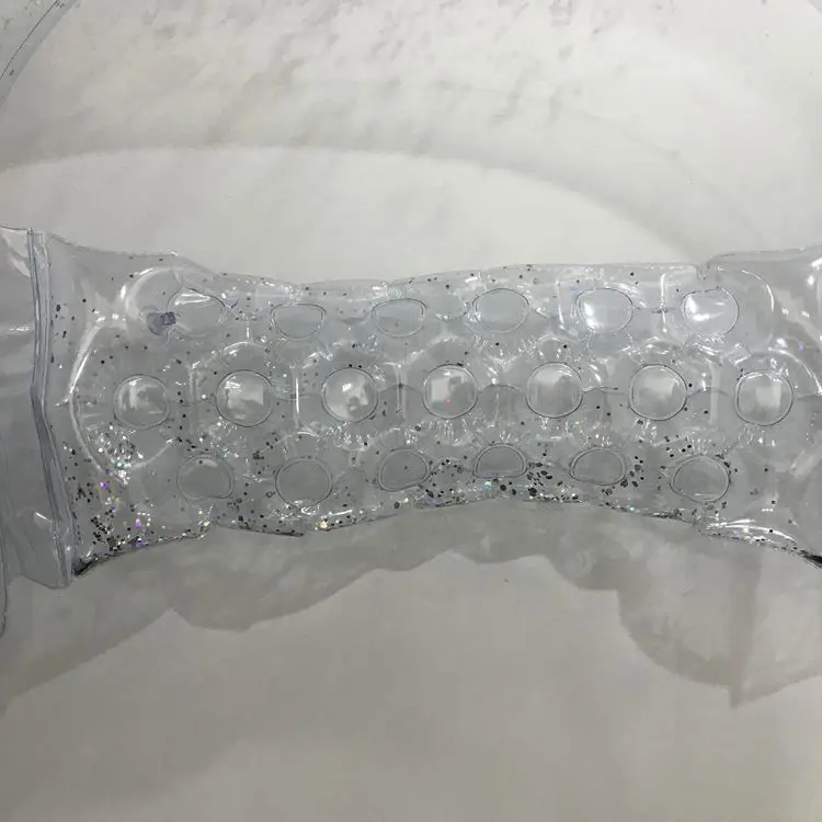 Inflatable Air Beach Sofa Pool Floating Lounger Chair with Glitter