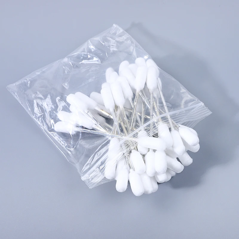 High-Quality Silver Stick Cotton Swab with Absorbent Tips for Precise Application of Skincare Products