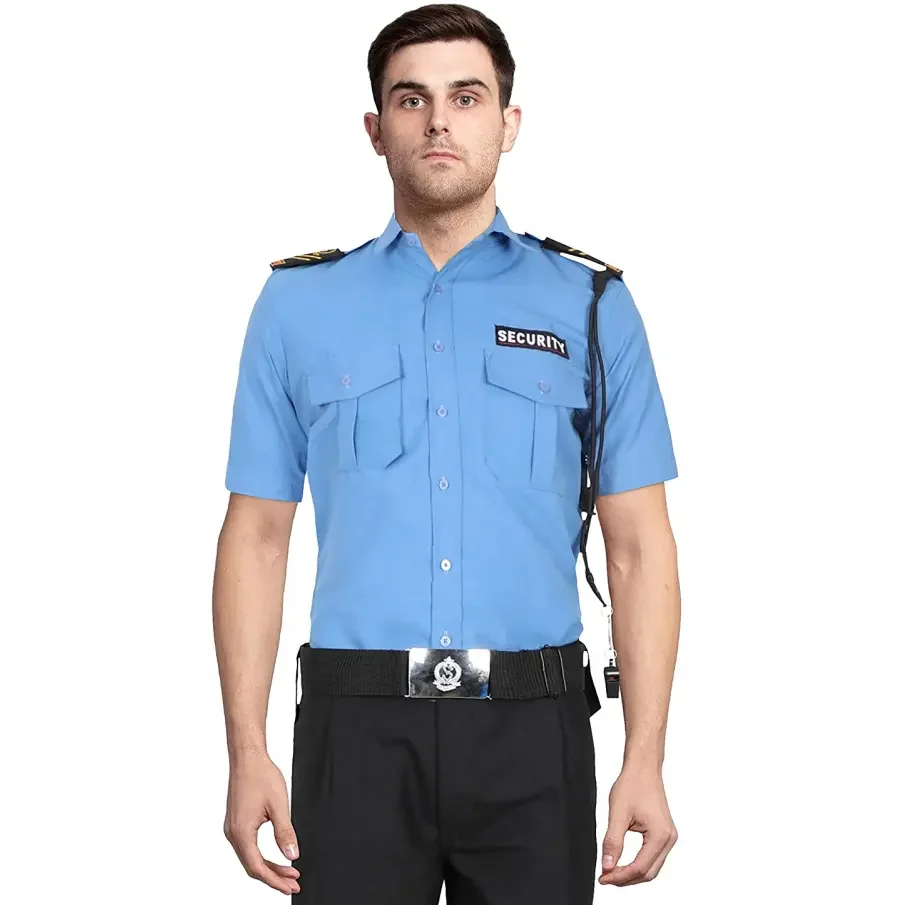 Индивидуальные нашивки с коротким рукавом мужская униформа офицера охраны рубашки охранника
