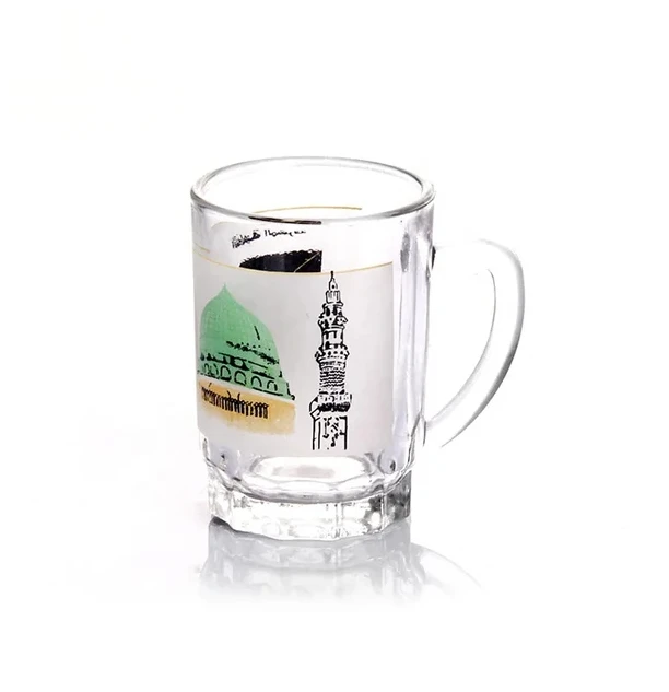 Muslim Printing Yemen Alakabi Shot Glass Tea Cups Arabic Zamzam Alshutbi Mug With Custom Logo Decal Drinking Glassware