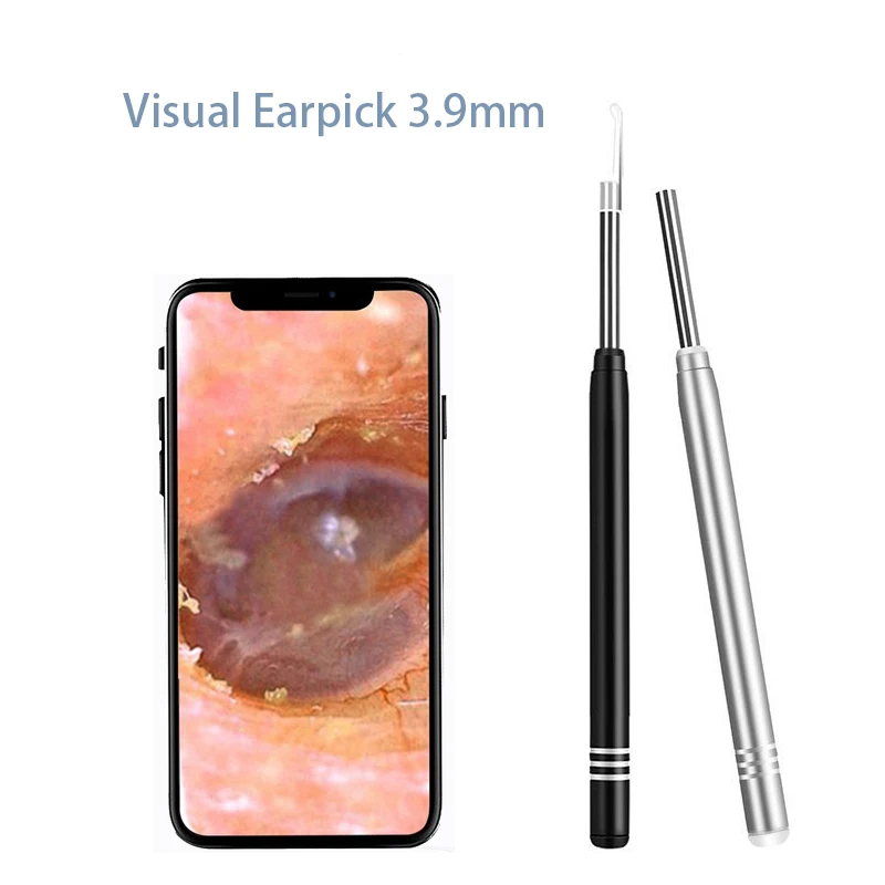 AN108 Visual Ear Cleaner Camera 3in1 Type-C USB Visual Otoscope 3.9mm 0.3MP 6LED lights EarPick Ear Spoon endoscope for Android